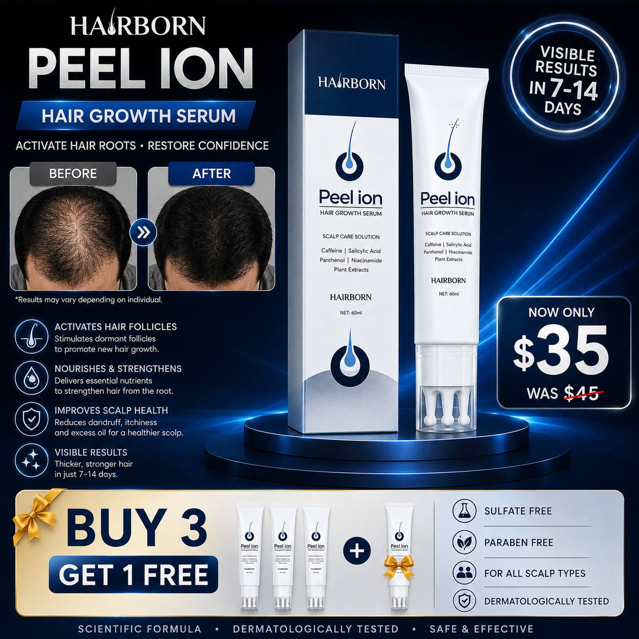 HairBorn™ Peel ion - Hair Regrowth Serum